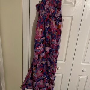 Pink Lily Floral Dress in Pink and Purple